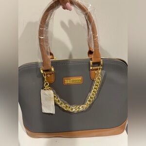 Joy & Iman Timeless Chic Pebble Satchel Purse